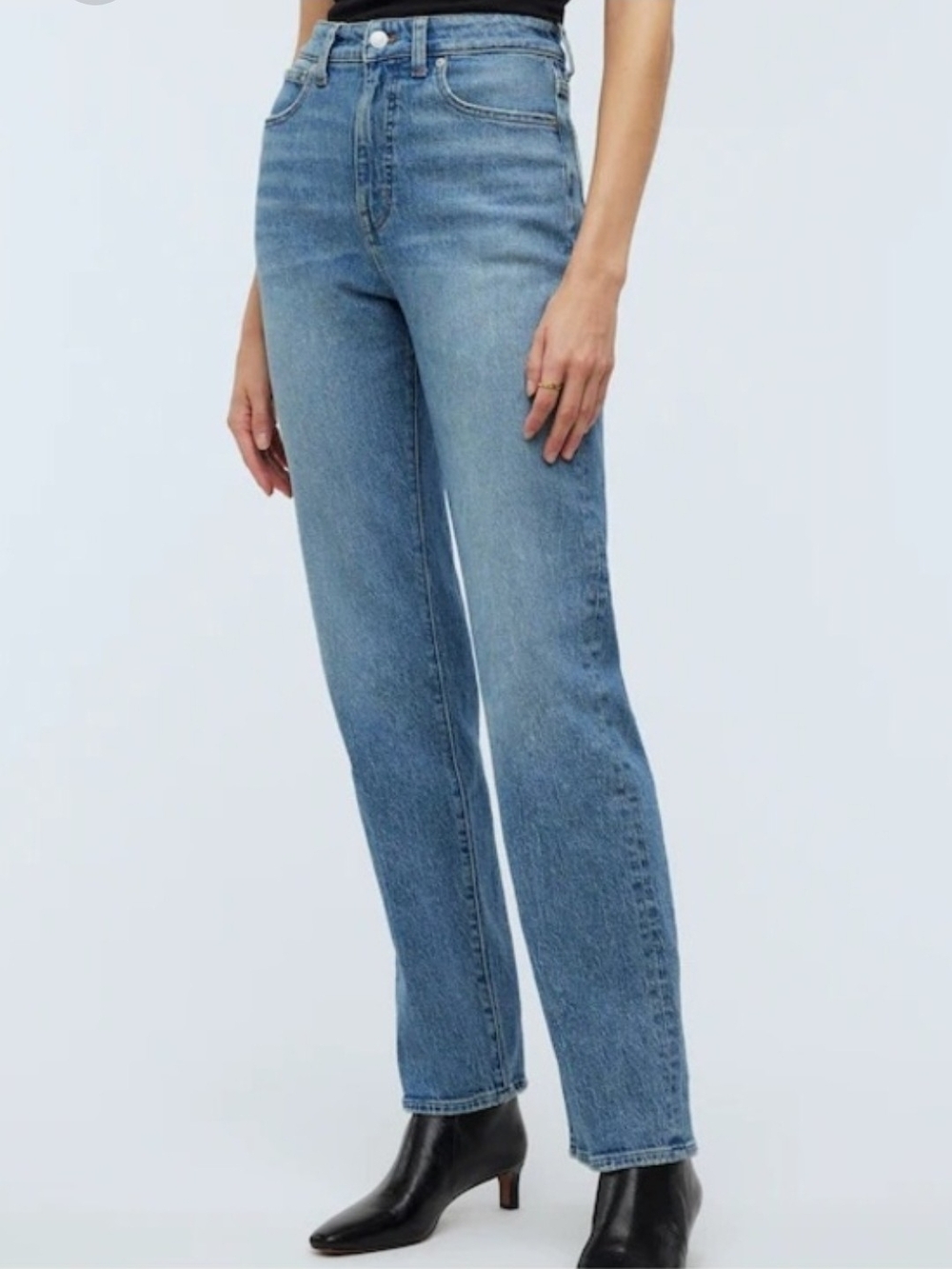 Madewell The ’90s Straight Jeans with Cowboy Crease in Rondell Wash, size 29